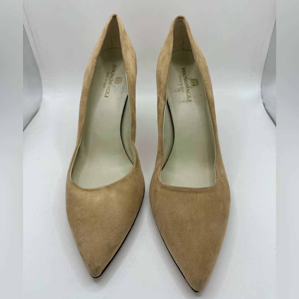 Bruno Magli Tan Suede Heels